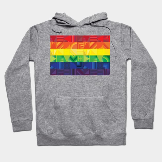 Rainbow Geometric Hoodie by fimbis